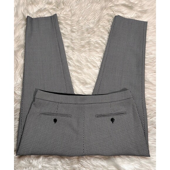 Pure Collection Houndstooth Wool Blend Ankle Trouser Tailored Career 8/10 - Picture 13 of 14